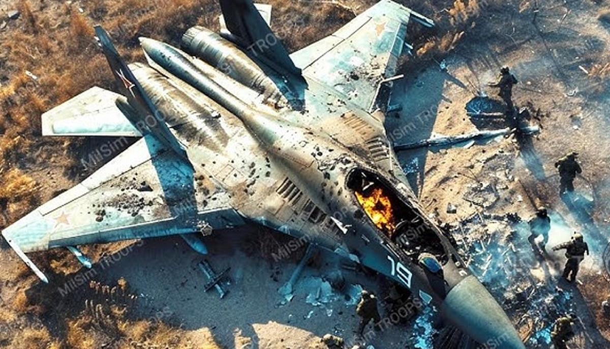 First successful strike by Ukrainian F-16 on a Russian plane? Su-34, possibly shot down with an AIM-9X Sidewinder air-to-air missile